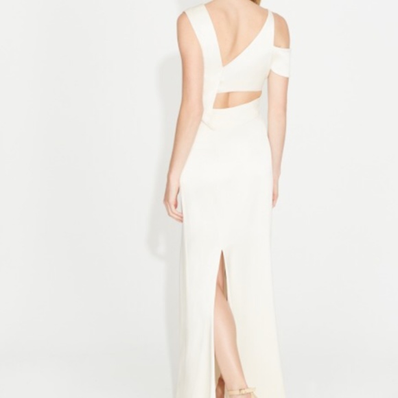 Satin Off-the-Shoulder Gown - Picture 2 of 9